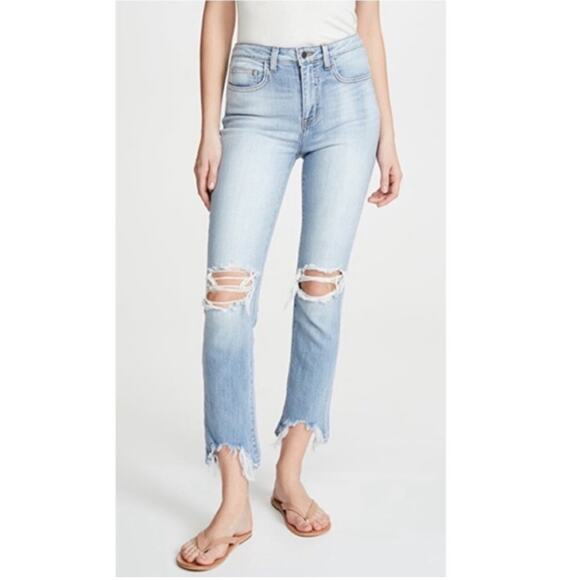 L’agence light wash ripped jeans size 25 - Picture 1 of 7
